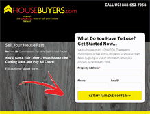 Tablet Screenshot of housebuyers.com
